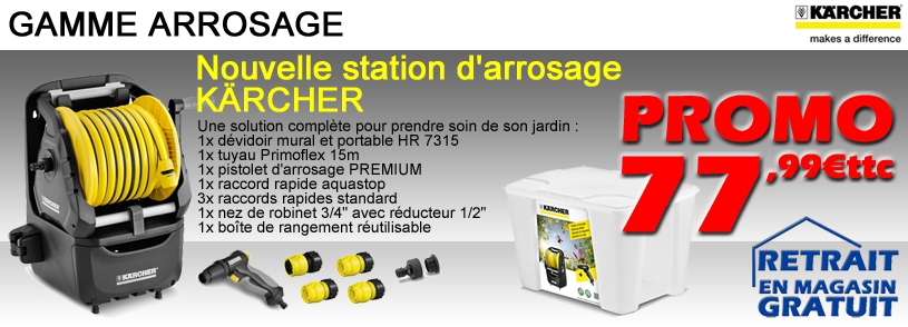 Promo station d arrosage karcher devidoir nouveau vu a la tele tv