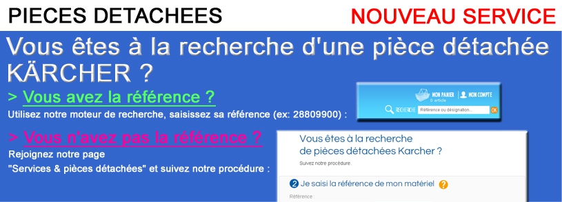 Reference pieces detachees karcher disponibilite