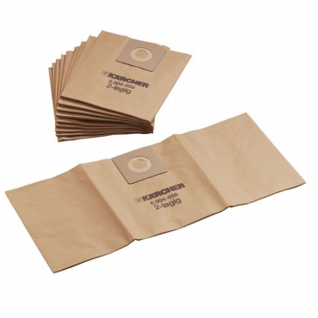 SACS FILTRANTS PAPIER 13L (X10) - pour aspirateur poussières KÄRCHER T201 