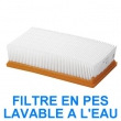 Filtre plat en PES lavable adaptable KÄRCHER pour aspirateur eau et poussières NT 65/2 ECO et AP