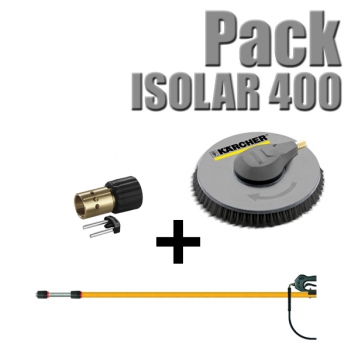 Pack KÄRCHER ISOLAR 400 : brosse + lance téléscopique + adaptateurs